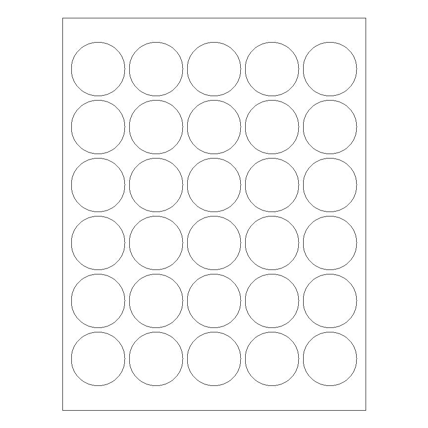 1 1/2" Circle Laser & Inkjet Labels | C003