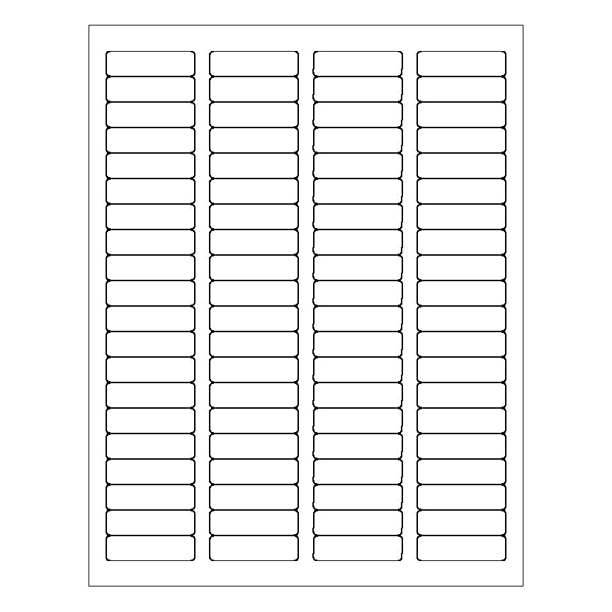 1 3/4" x 1/2" Laser & Inkjet Labels | R002
