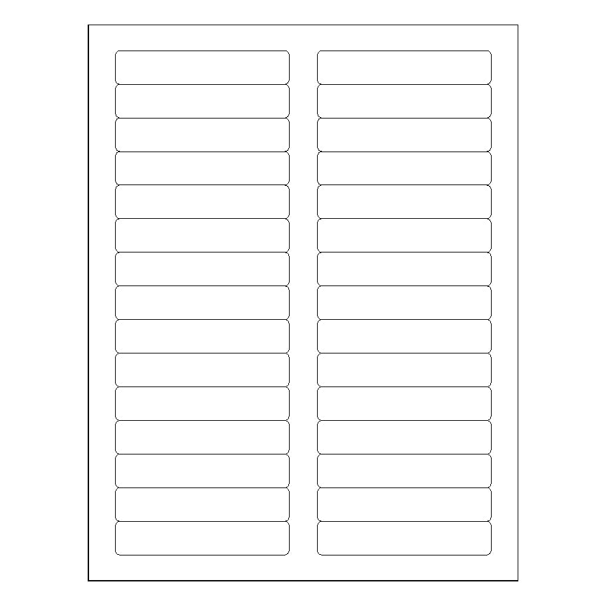 3 7/16" x 2/3" Laser & Inkjet Labels | R012