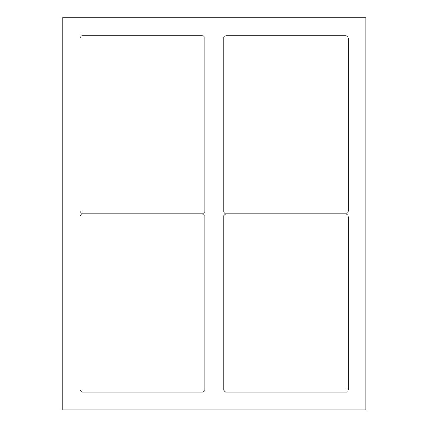 3 1/2" x 5" Laser & Inkjet Labels | R016
