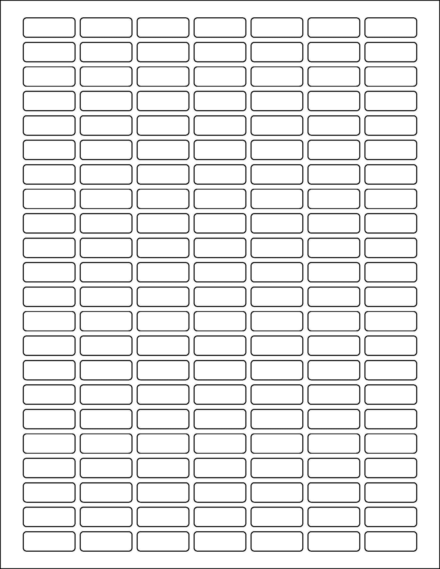 1" x 0.375" Laser & Inkjet Labels - R036L