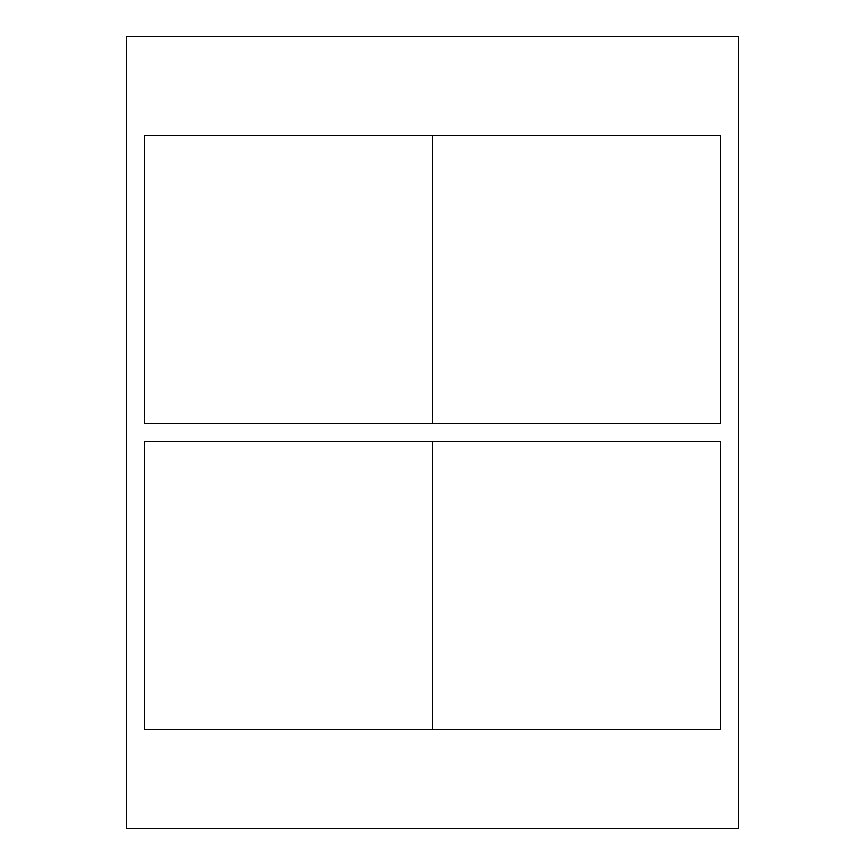 4" x 4" Square Laser & Inkjet Labels | S004A