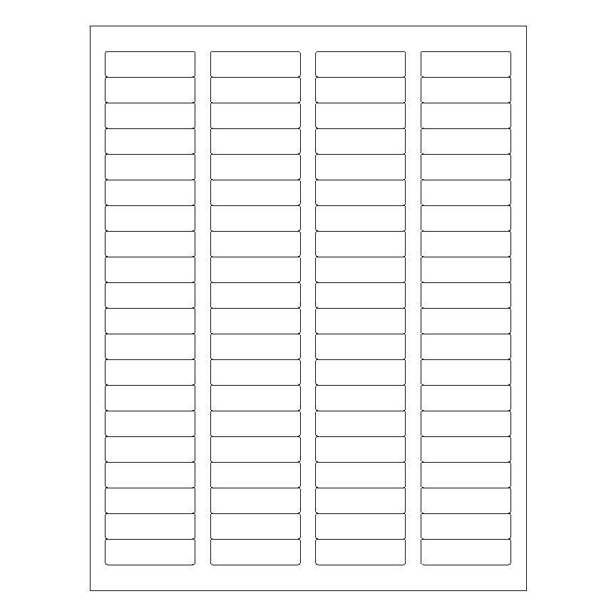 1.75" x 0.5" Clear Laser & Inkjet Labels | R032