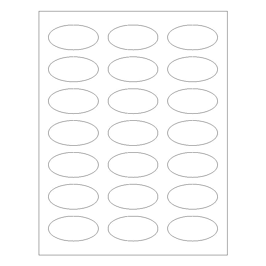 1.125" x 2.25" Oval Laser & Inkjet Labels | V002