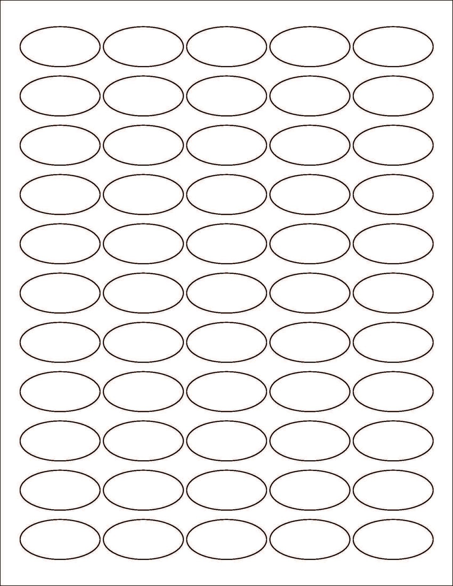 1.5" x 0.75" Oval Laser & Inkjet Labels - V003L