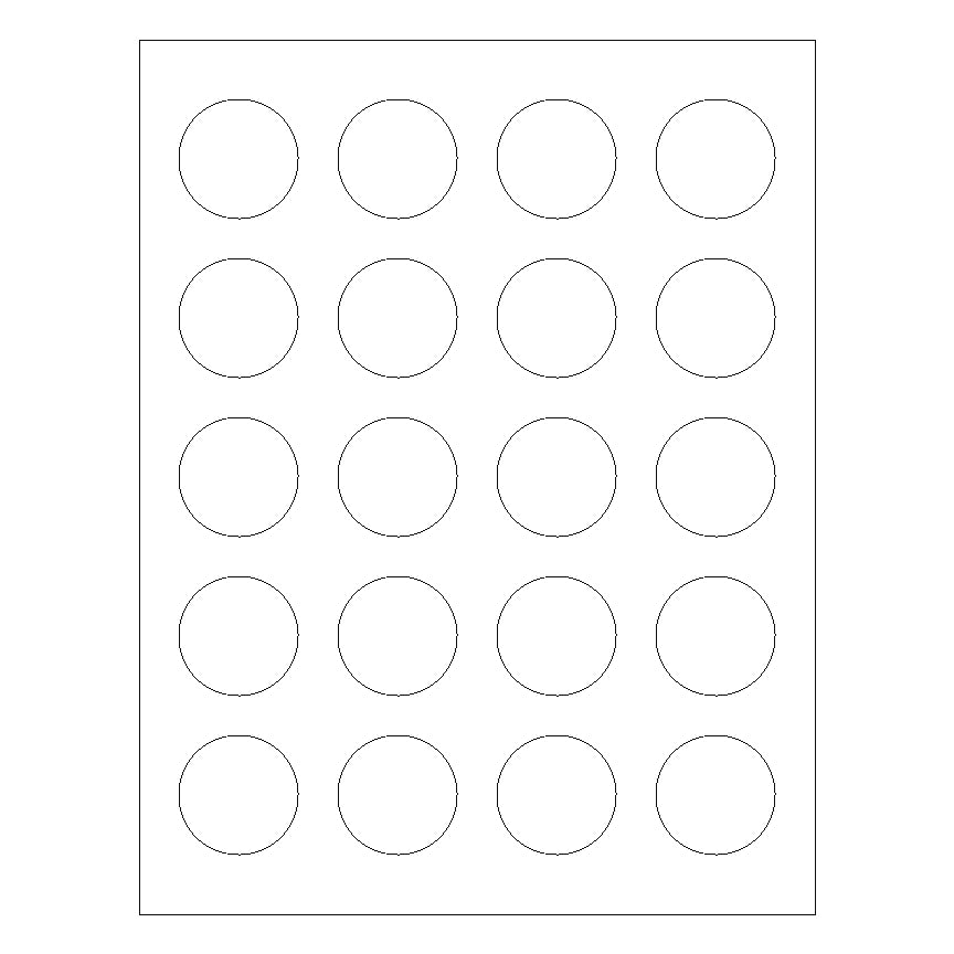 1 1/2" Circle Laser & Inkjet Labels | C001FA