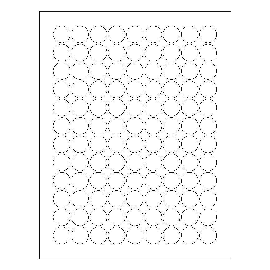 3/4" Circle Laser & Inkjet Labels | C001
