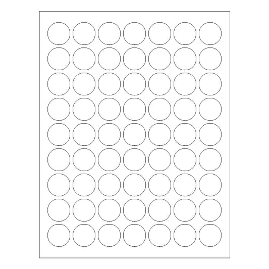 1" Circle Laser & Inkjet Labels | C002