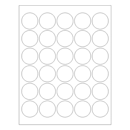 1 1/2" Circle Laser & Inkjet Labels | C003