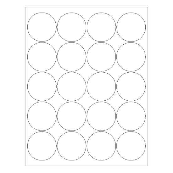 2" Circle Laser & Inkjet Labels C004 Laser Label Templates