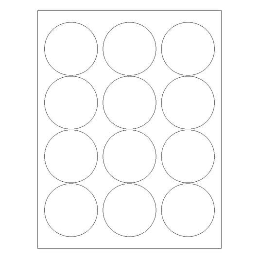 2 1/2" Circle Laser & Inkjet Labels | C005