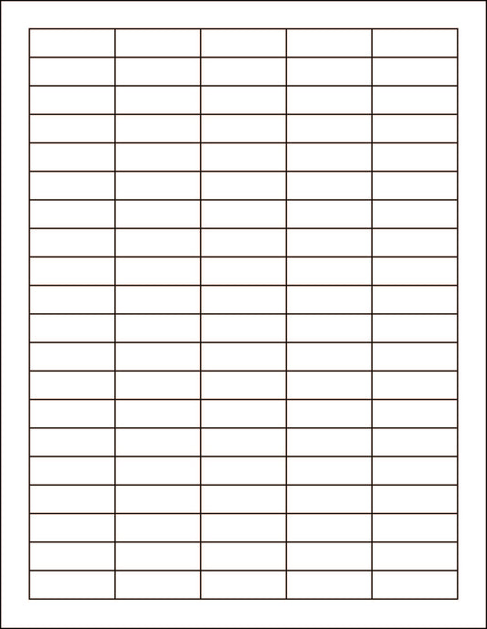 1.5" x 0.5" Laser & Inkjet Labels - R037L