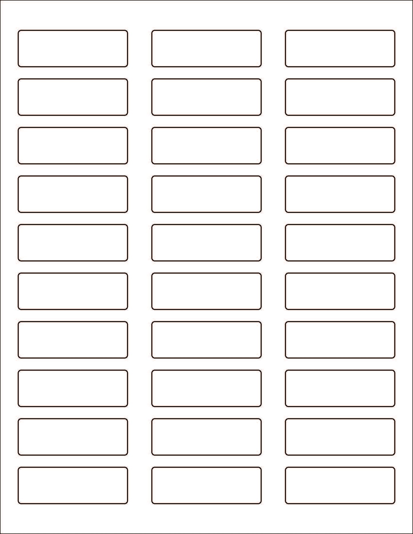2.25" x 0.75" Laser & Inkjet Labels - R041L