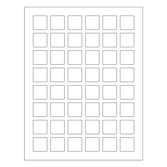 1" x 1" Laser & Inkjet Labels | S001A