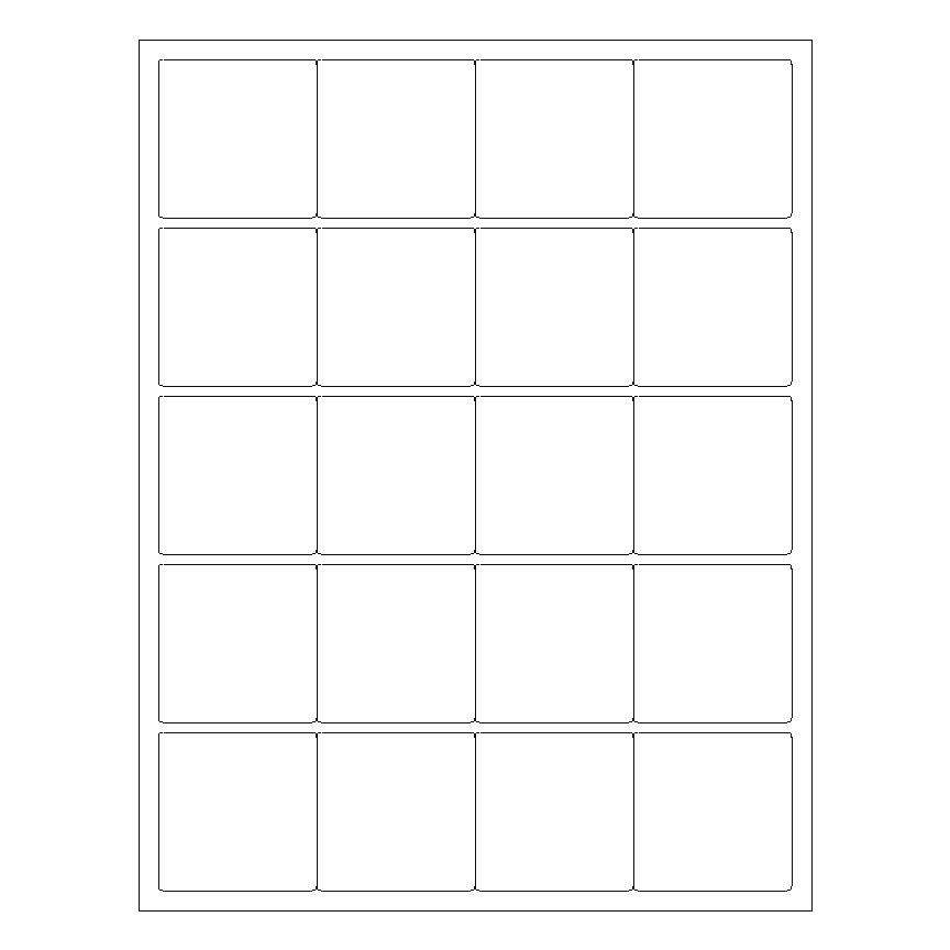 2" x 2" Square Laser & Inkjet Labels | S002