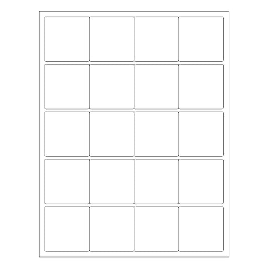 2" x 2" Square Laser & Inkjet Labels | S002