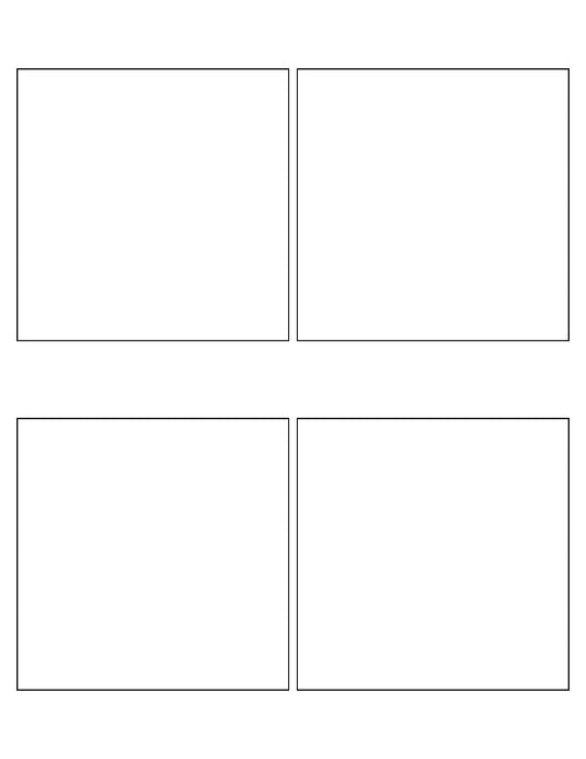 4" x 4" Square Laser & Inkjet Labels | S004A