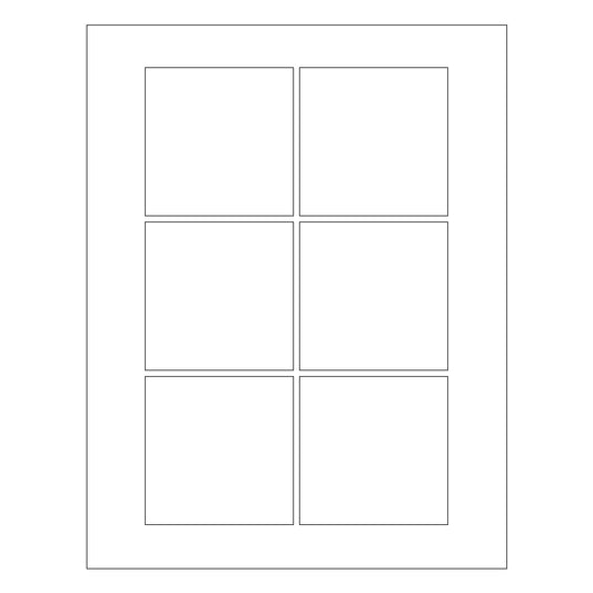 3" x 3" Square Laser & Inkjet Labels | S004