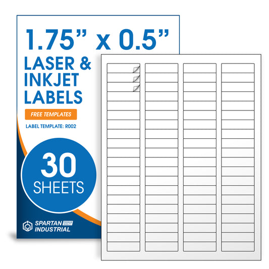 1 3/4" x 1/2" Laser & Inkjet Labels | R002