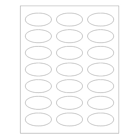 1.125" x 2.25" Oval Laser & Inkjet Labels | V002