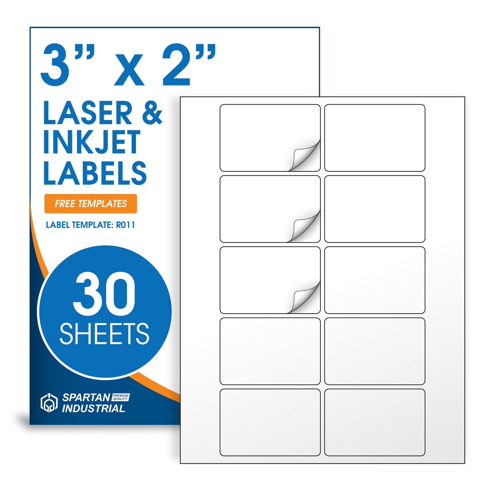 3" x 2" Laser & Inkjet Labels R011 Laser Label Templates