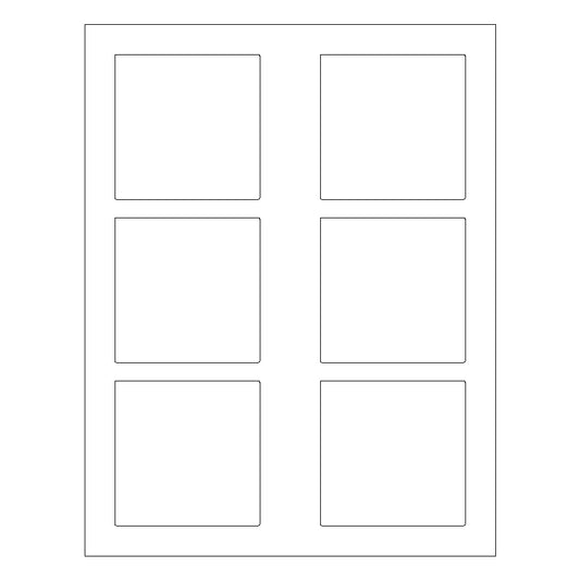 3" x 3" Square Laser & Inkjet Labels | S003A