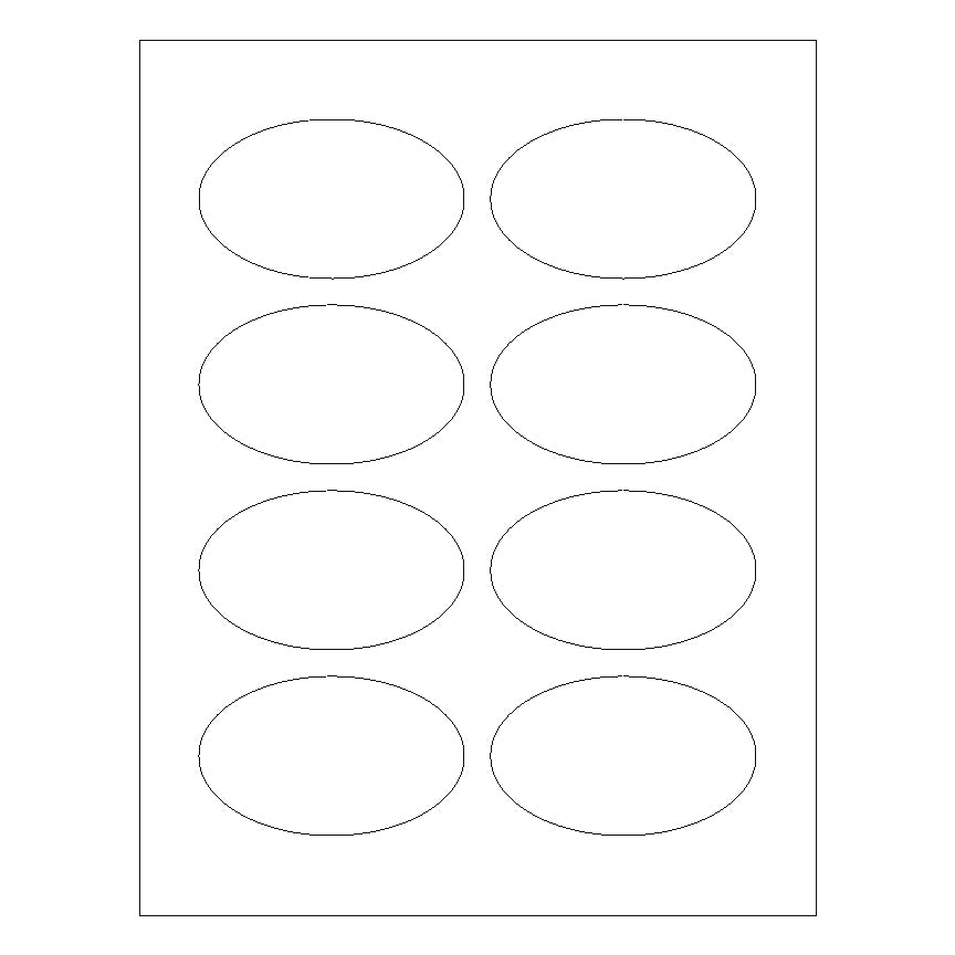 3.33" x 2" Oval Laser & Inkjet Labels | V001