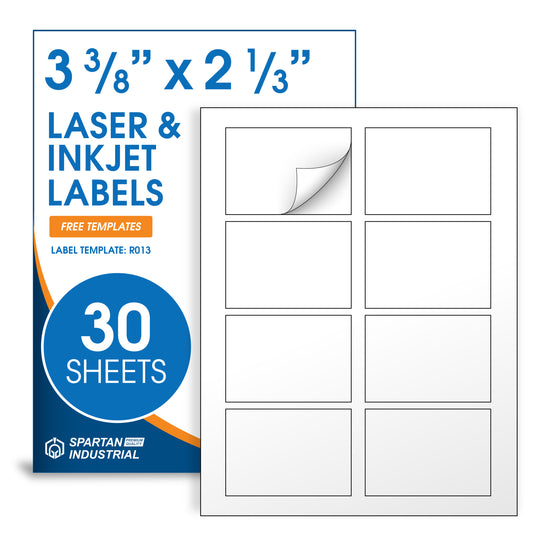 3 3/8" x 2 1/3" Laser & Inkjet Labels | R013