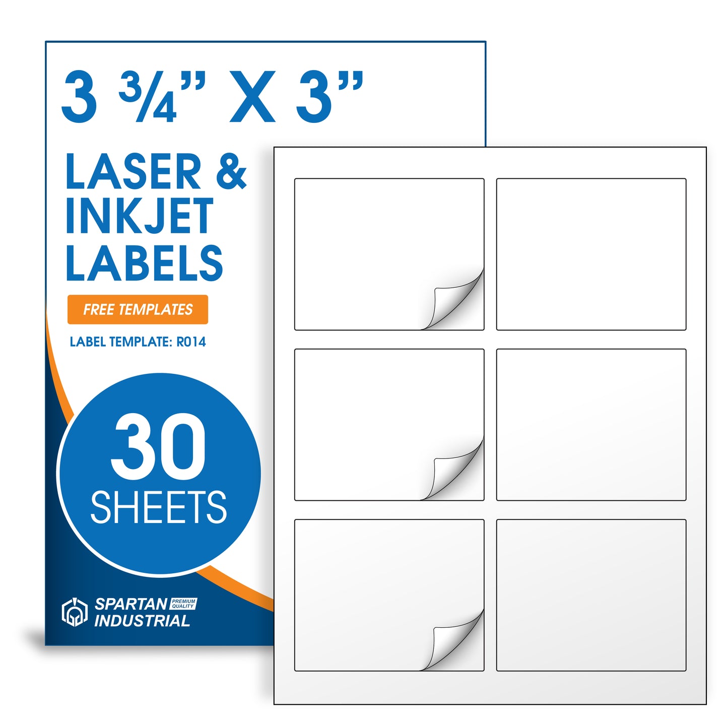 3 3/4" x 3" Laser & Inkjet Labels | R014