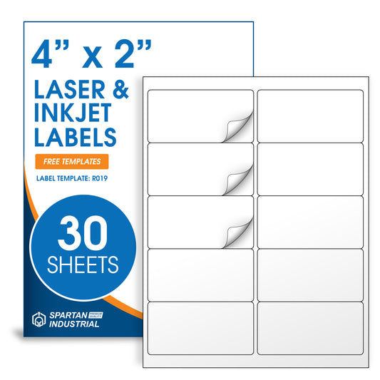 4" x 2" Laser & Inkjet Labels | R019