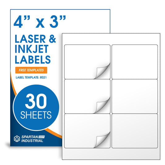 4" x 3" Laser & Inkjet Labels | R021