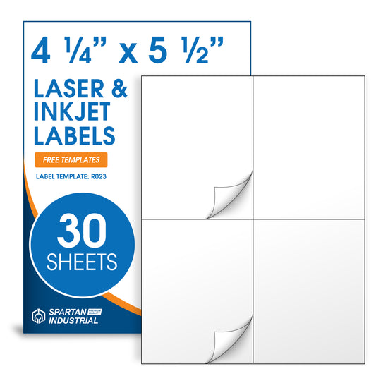 4 1/4" x 5 1/2" Laser & Inkjet Labels | R023