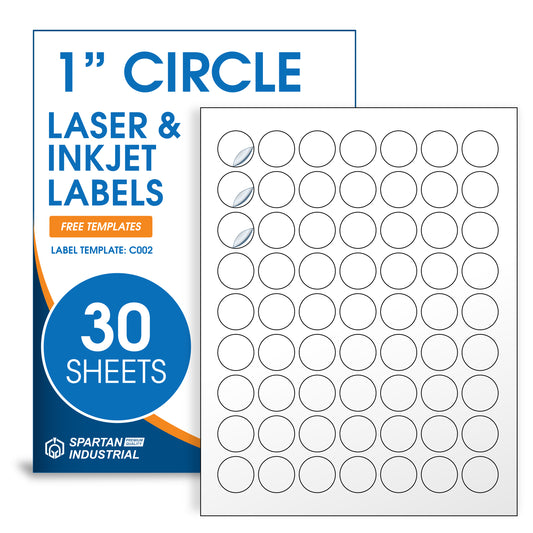 1" Circle Laser & Inkjet Labels | C002