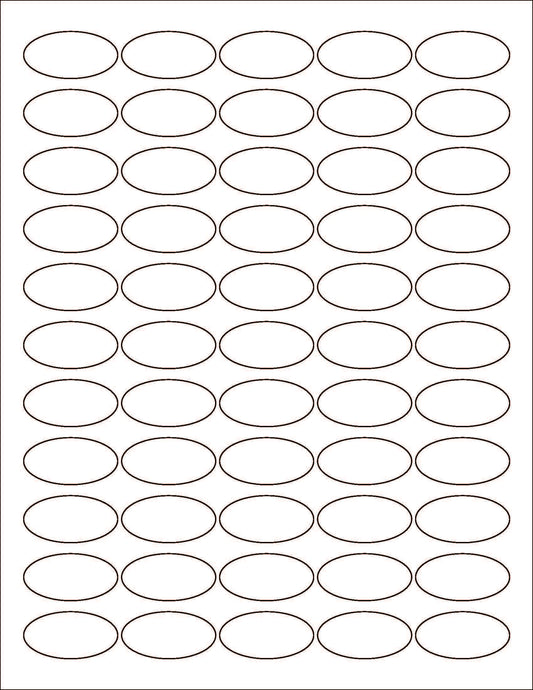 1.5" x 0.75" Oval Laser & Inkjet Labels - V003L