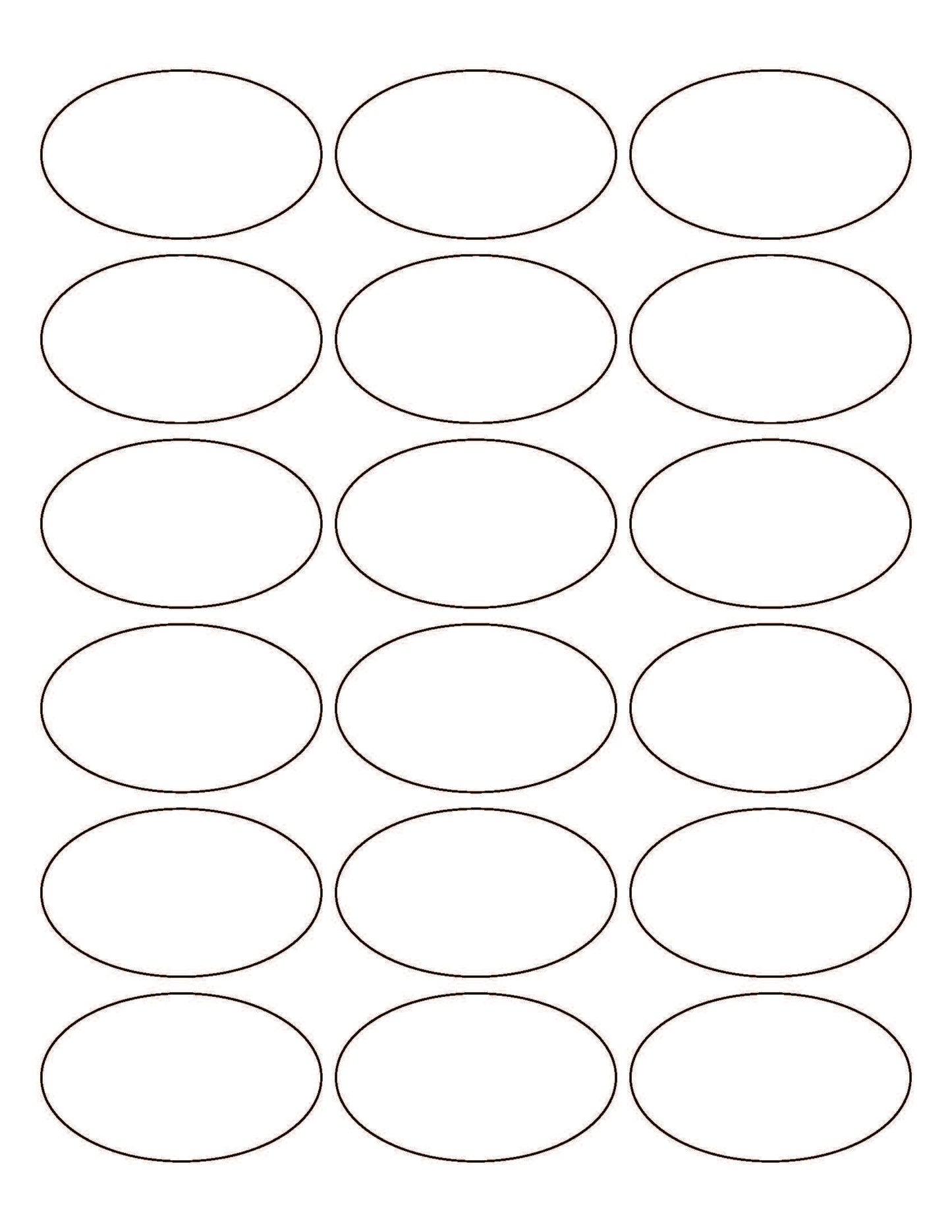 1 1/2" x 2 1/2" Oval Laser & Inkjet Labels - V004A