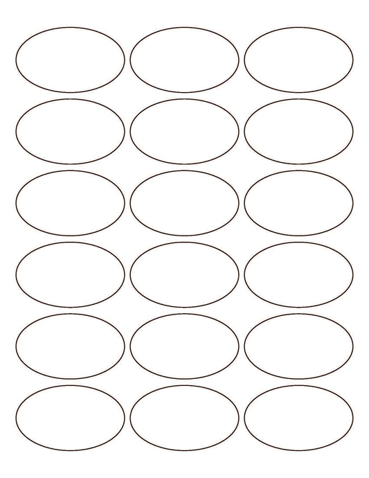 1 1/2" x 2 1/2" Oval Laser & Inkjet Labels - V004A